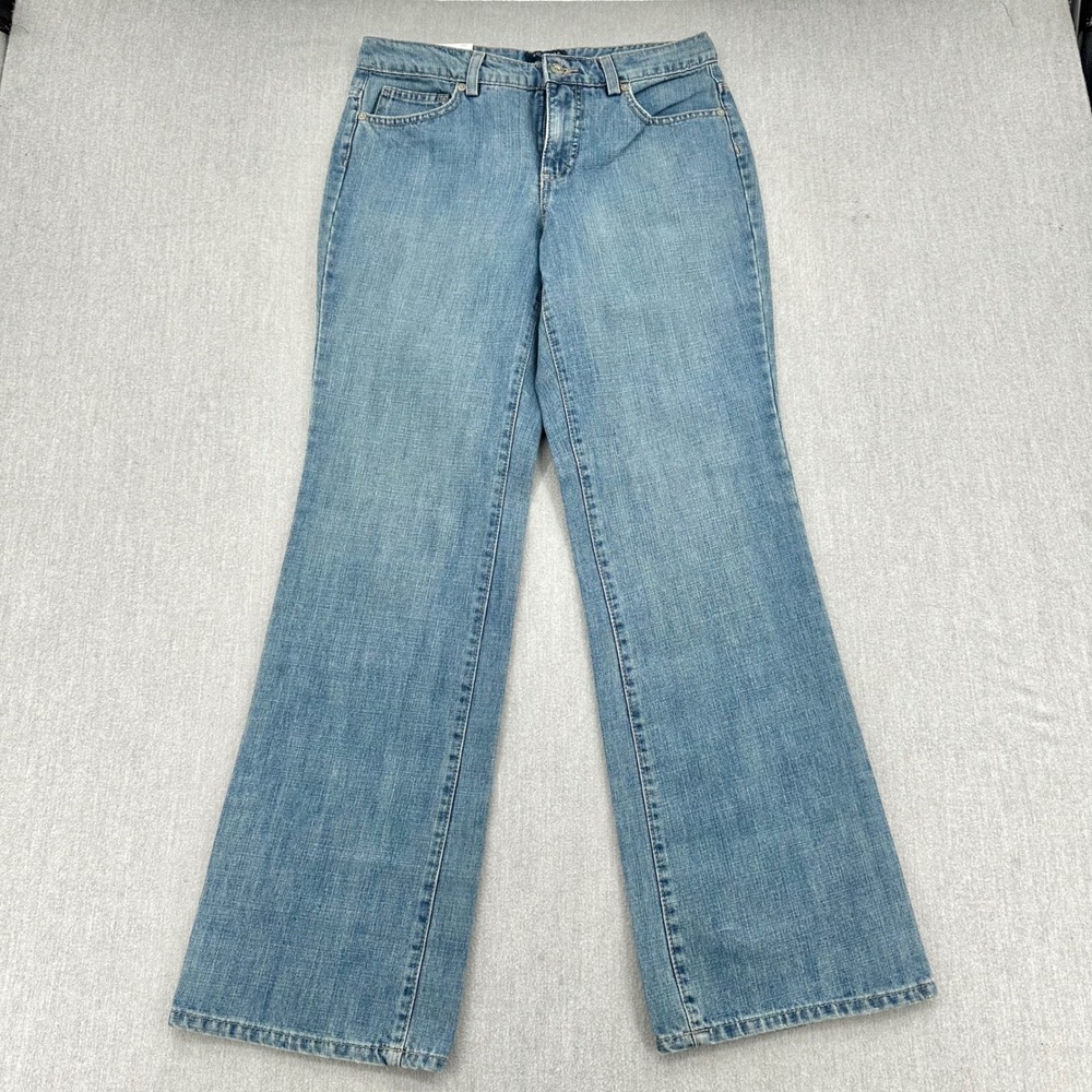 Sonoma Jeans Women 6 Blue Modern Fit Relaxed Leg Lower Rise 100% Cotton Denim